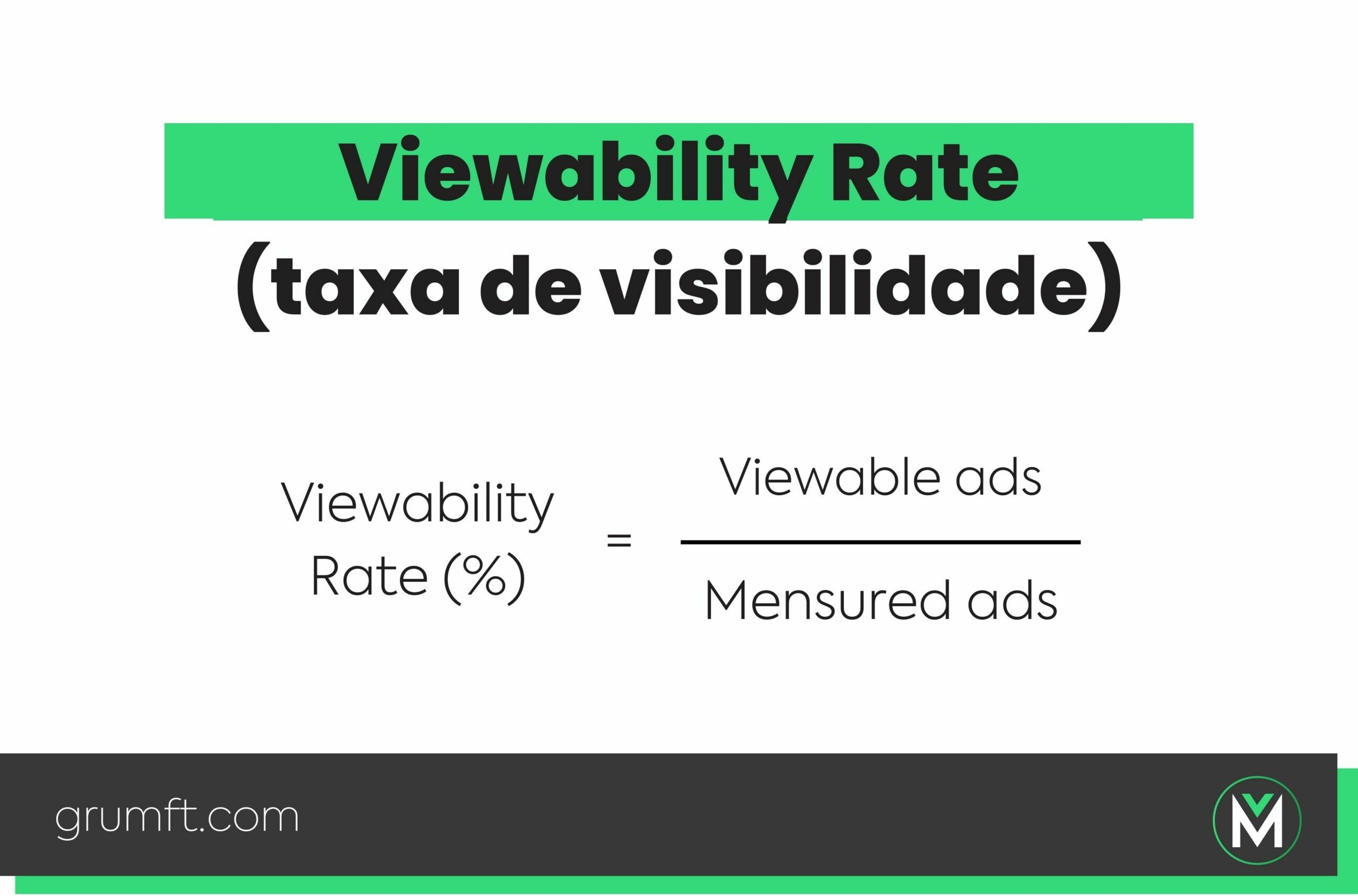 Viewability rate (taxa de visibilidade)